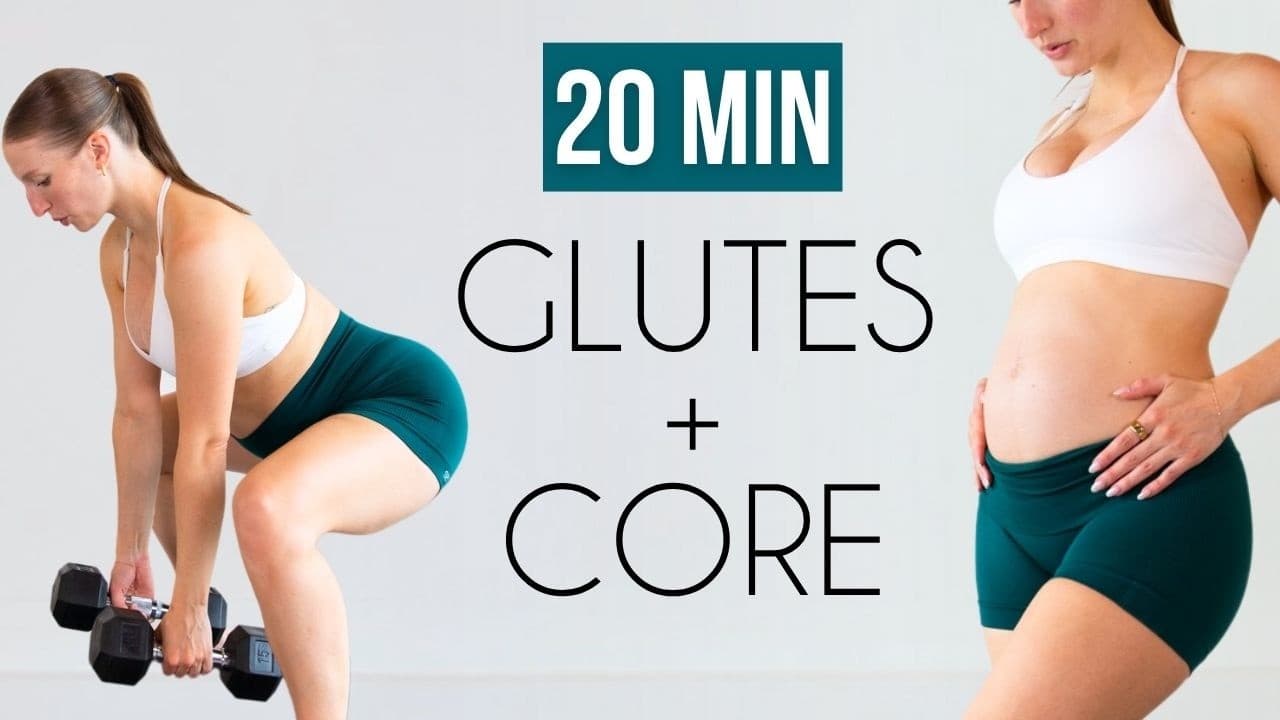 20 minuti di glutei e core con manubri (adatto in gravidanza)
