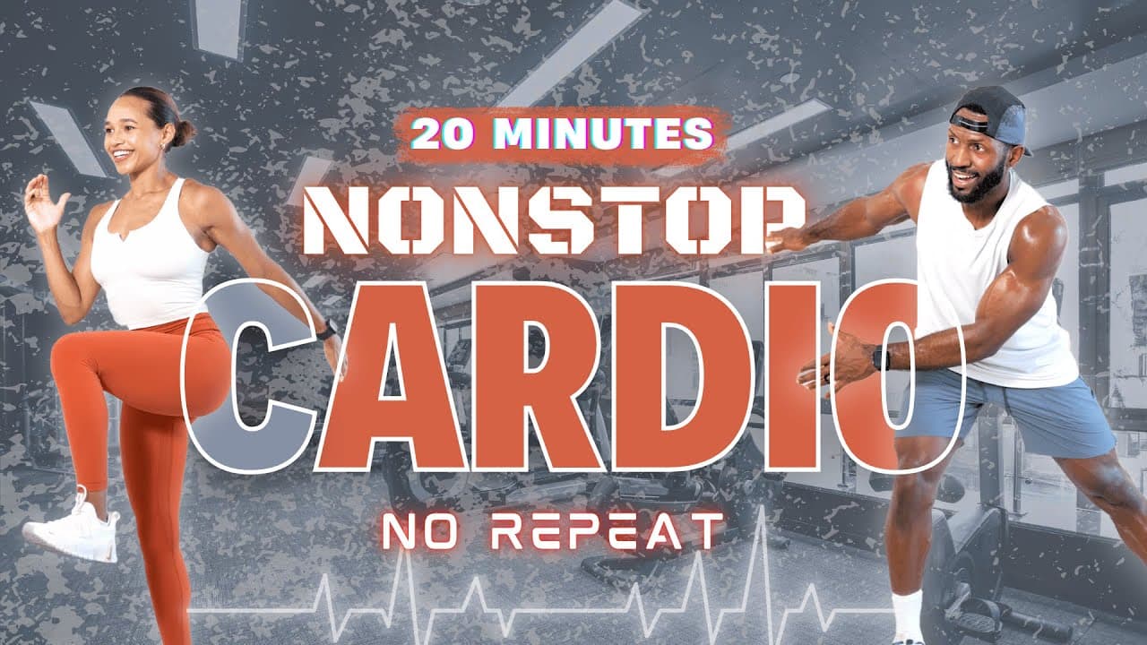 20 Minute Full-Body Non-Stop Cardio Workout [No Repeat/All Standing]