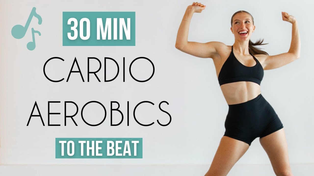30 minuti di cardio aerobico a ritmo di musica: in piedi e a basso impatto