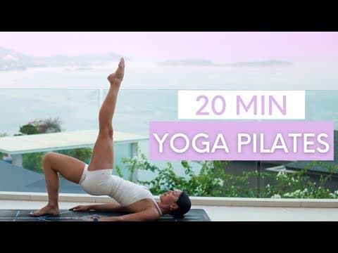 20 MIN SUNSET PILATES YOGA WORKOUT || Feel Good Routine