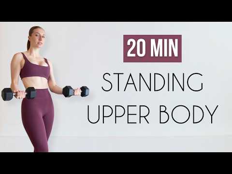 20 MIN STANDING TONED UPPER BODY WORKOUT - Dumbbells, At Home