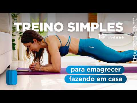 Treino simples de 15 minutos em casa para emagrecer