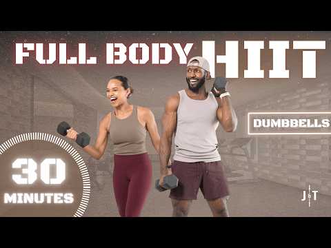 30 Minute Full Body Dumbbell HIIT Training [Fat Burning Workout]