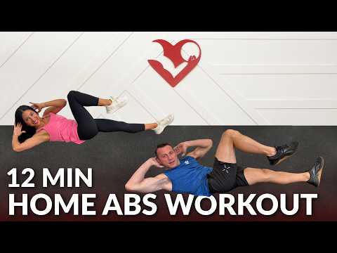 12 Minute Ab Workout at Home for Women & Men With Dumbbells or Without Equipment Weights
