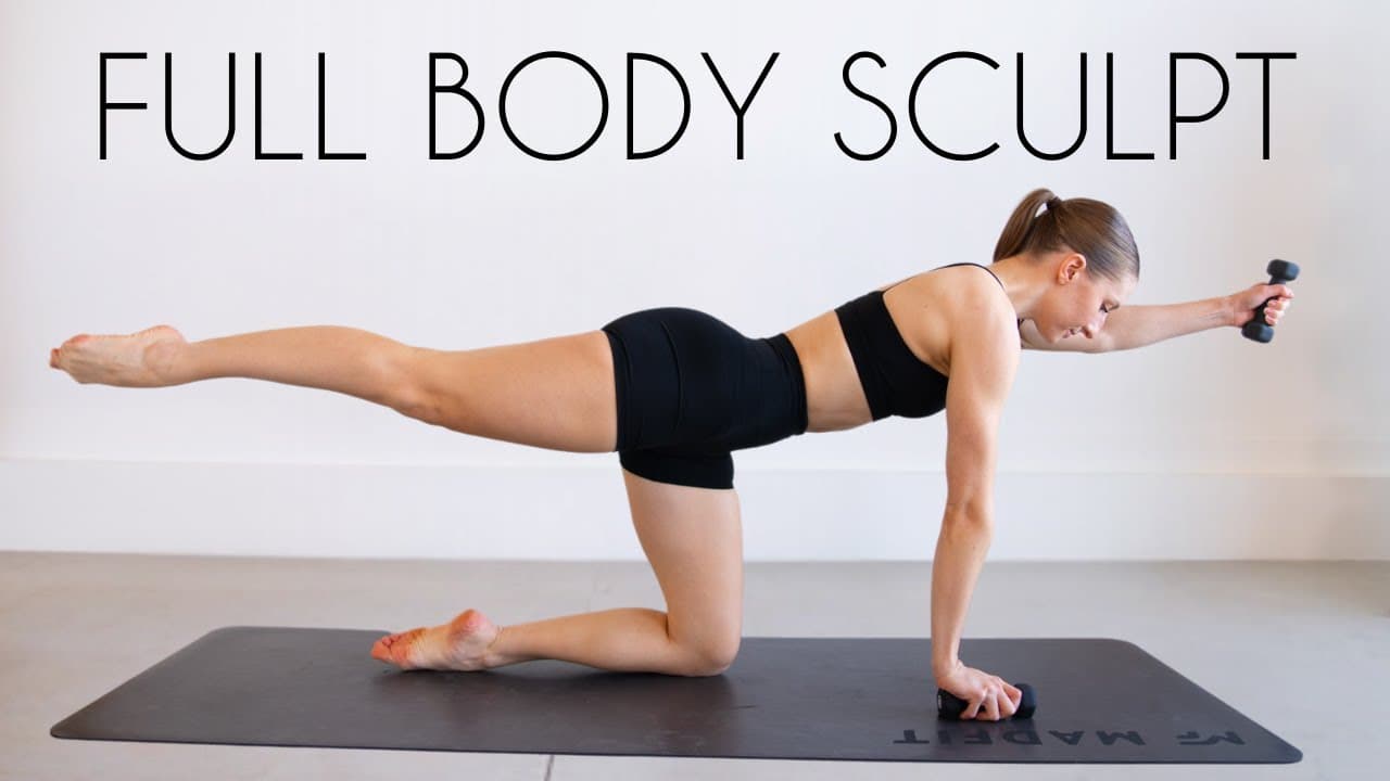 20 Min Full Body Sculpt: Low Impact Pilates x Barre Style