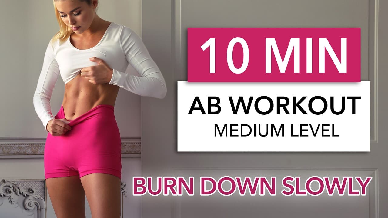 10 MIN BURN DOWN SLOWLY - Ab Workout, Medium-Beginner I with pelvic floor + deep core activation