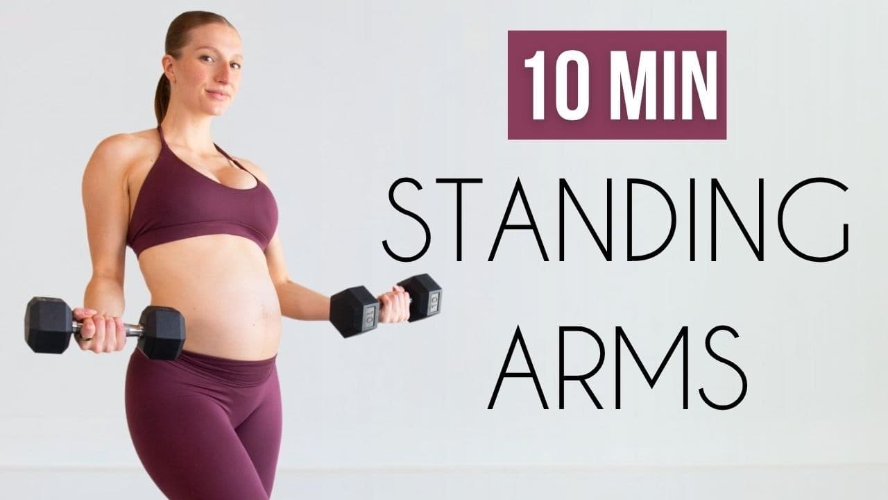 10 Min Standing Toned Arms Workout: No Repeats, Pregnancy Friendly