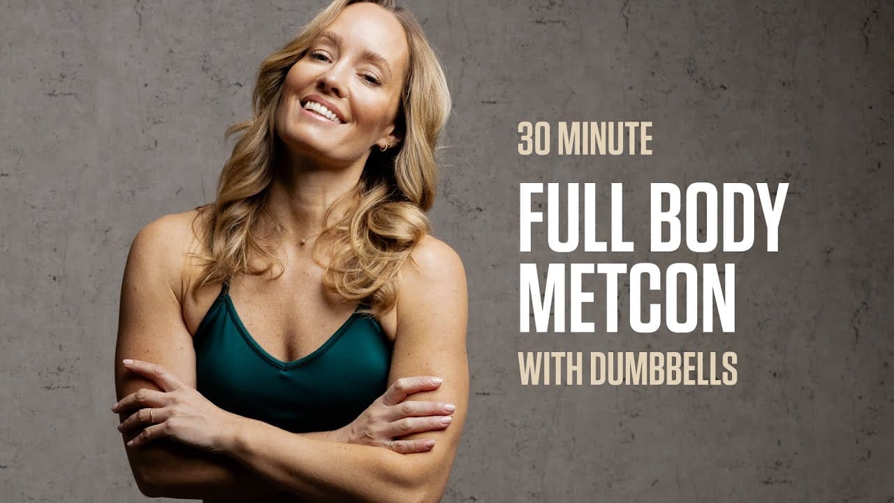 30 Min Full Body MetCon Workout With Dumbbells