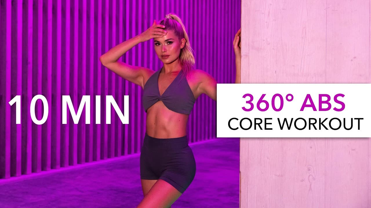 10 MIN 360° ABS - intense core workout for the ultimate sixpack I lower & upper abs, obliques