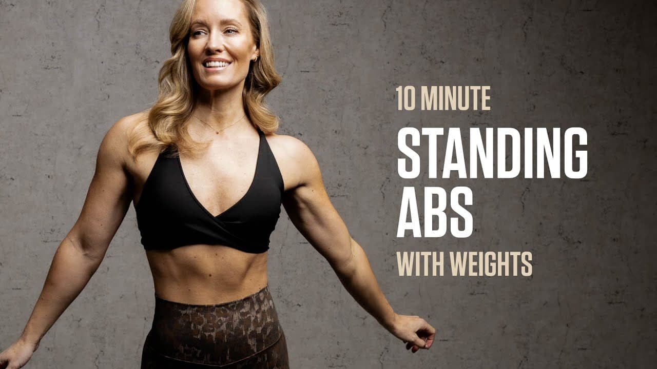 10 Min Standing Abs Workout With Light Dumbbells