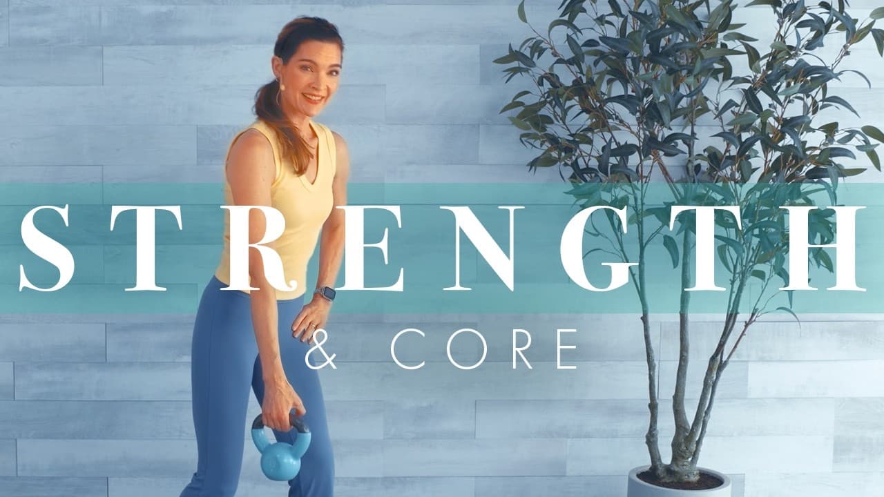 10 Min Standing Strength & Abs With 1 Dumbbell or Kettlebell