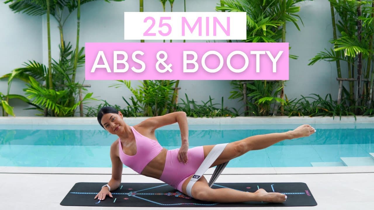 25 minuti di Pilates intermedio per addominali e glutei (mini band opzionale)