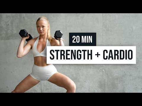 20 MIN FULL BODY STRENGTH + CARDIO (train like an athlete, at home or in the gym)