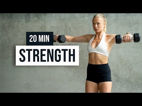 20 MIN Full Body Strength With Weights - Dumbbell Only Workout At Home or In The Gym