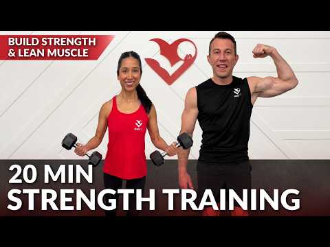 20 Min Strength Training at Home Full Body Dumbbell Workout - Weight Training for Women & Men