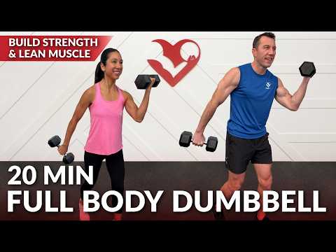 20 Min Strength Training at Home Dumbbell Workout - Full Body Workout for Women & Men with Weights