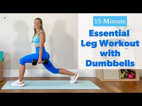 15 Minute Leg Workout with Dumbbells - at Home!