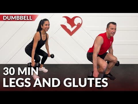 30 Min Legs and Glutes Workout with Dumbbells at Home Leg and Butt Lower Body Workout with Weights