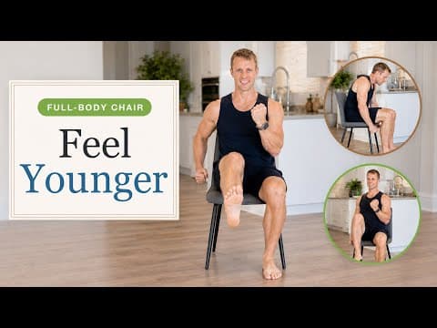 Esercizi su sedia per tutto il corpo per anziani: 3 giri da 5 minuti