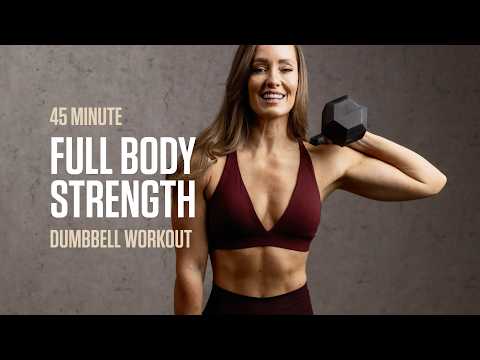 45 MIN Full Body Strength (At Home Dumbbell Workout)