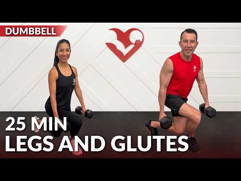 25 Min Legs and Glutes Workout with Dumbbells at Home Leg and Butt Lower Body Workout with Weights