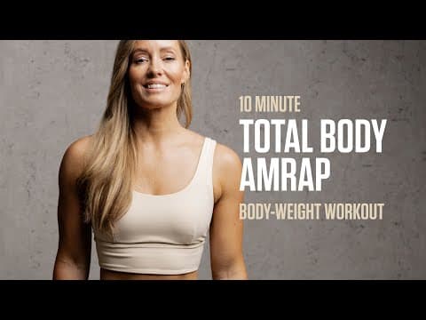 10MIN Total Body AMRAP // Quick, No Equipment Workout