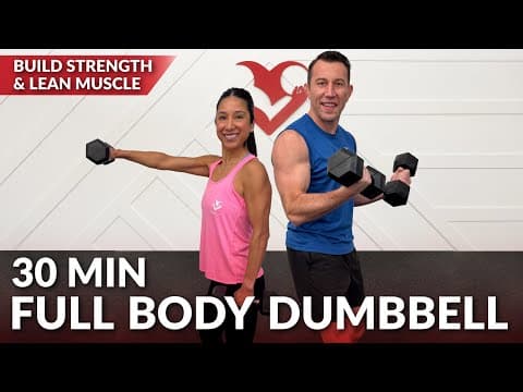 30 Min Strength Training at Home with Dumbbells - Full Body Workout for Women & Men Weight Training