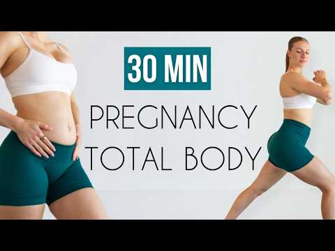 30 Min Full Body Pregnancy Workout at Home | No Equipment | All Trimesters
